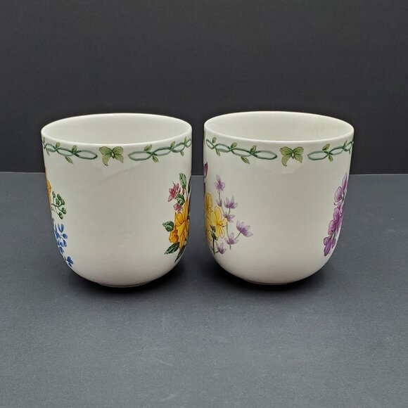 Thomson Pottery Floral Garden Mugs Daffodils Geraniums Flower Mugs - Picture 3 of 8